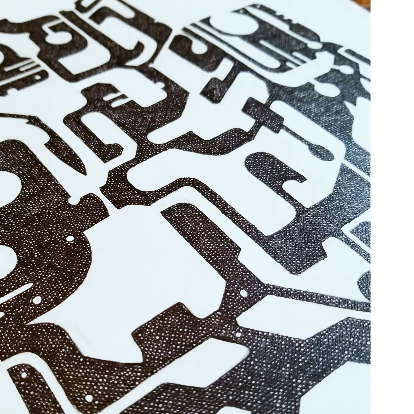 MD5 Hash Collision Generator - ink drawing