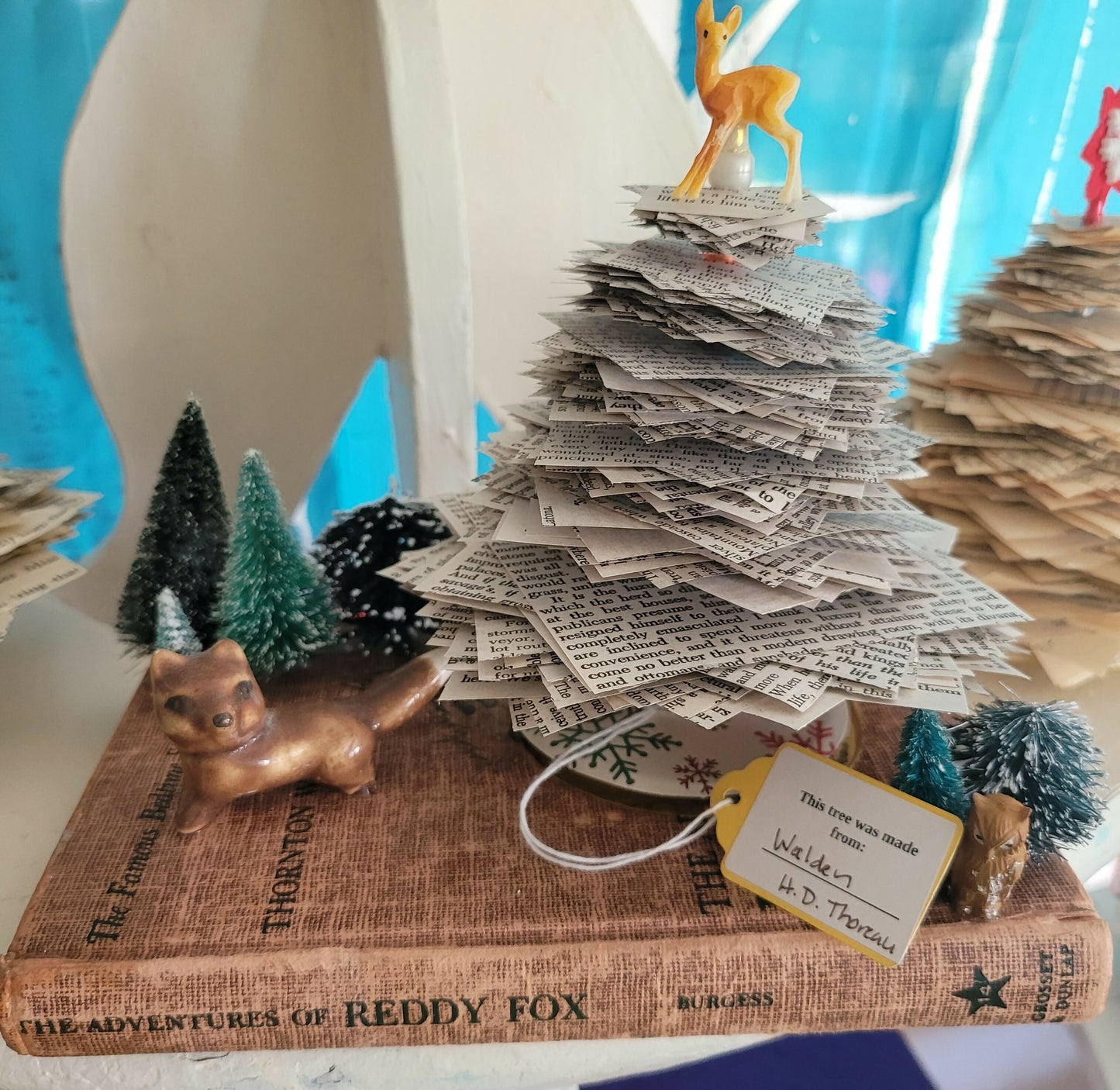 Book dioramas for Book Page Christmas Trees