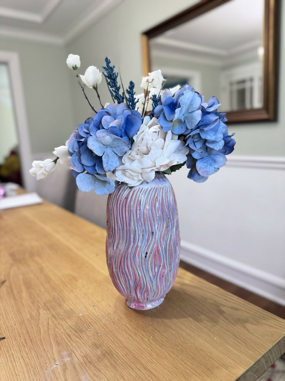 Tall Wavy Ceramic Vase