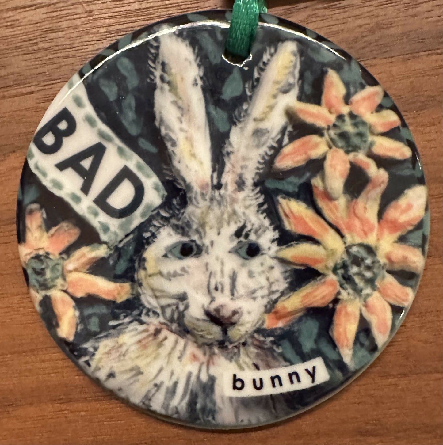 Bad Bunny with Orange Flower - Gloss finish