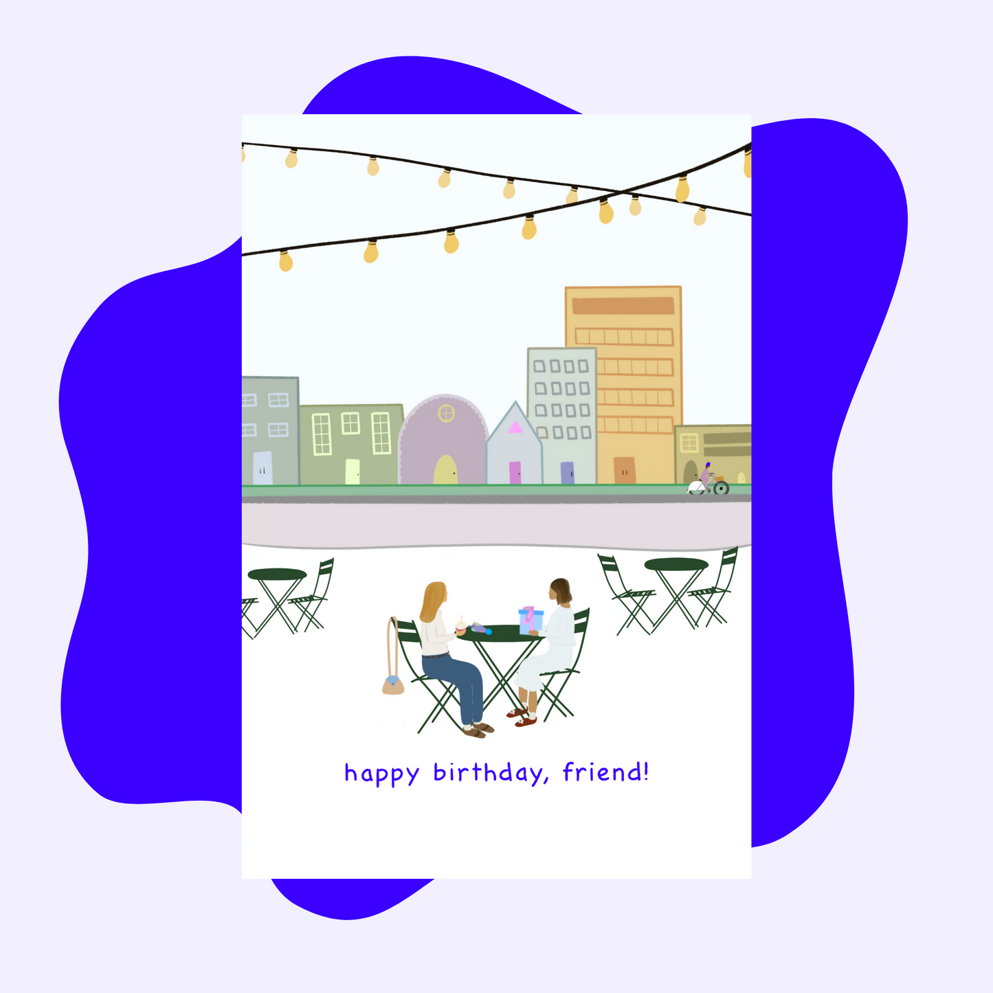 Happy Birthday Friend Card + Envelope
