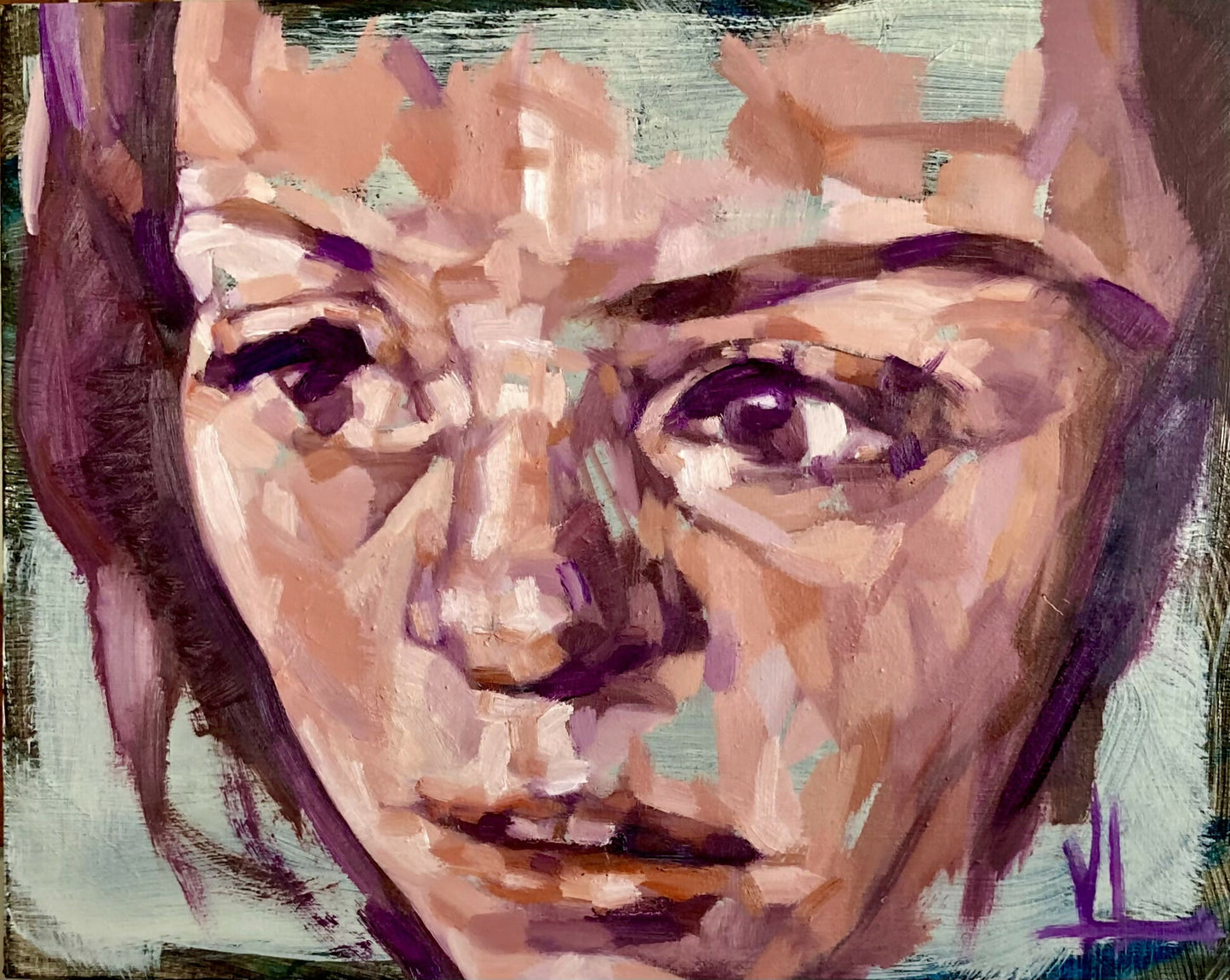 Small Portrait on Wood #1