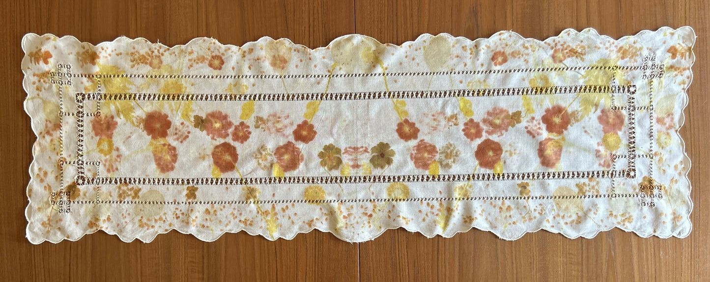 Vintage Table Runner with Open Weave