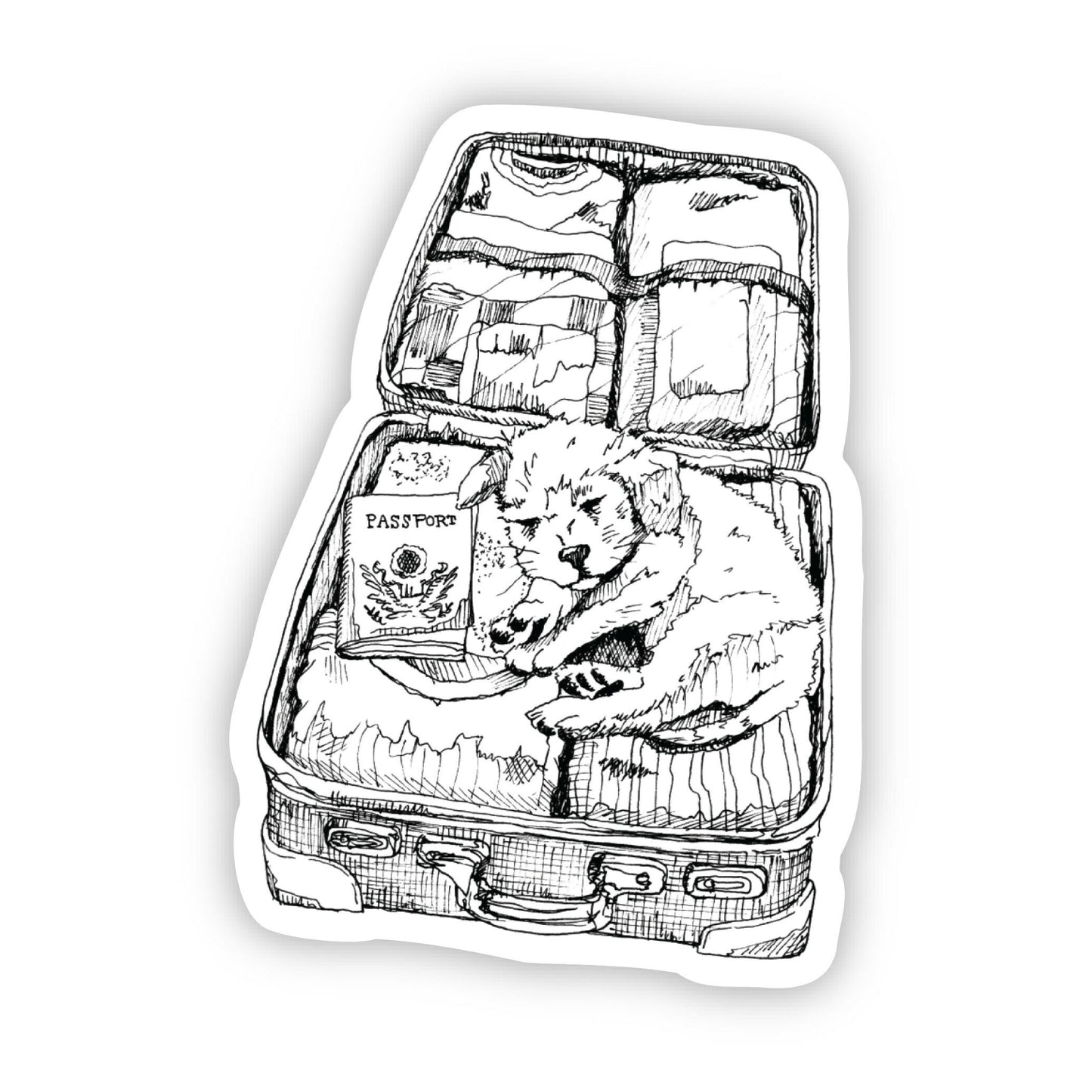 3” Art Sticker, Travel Pup