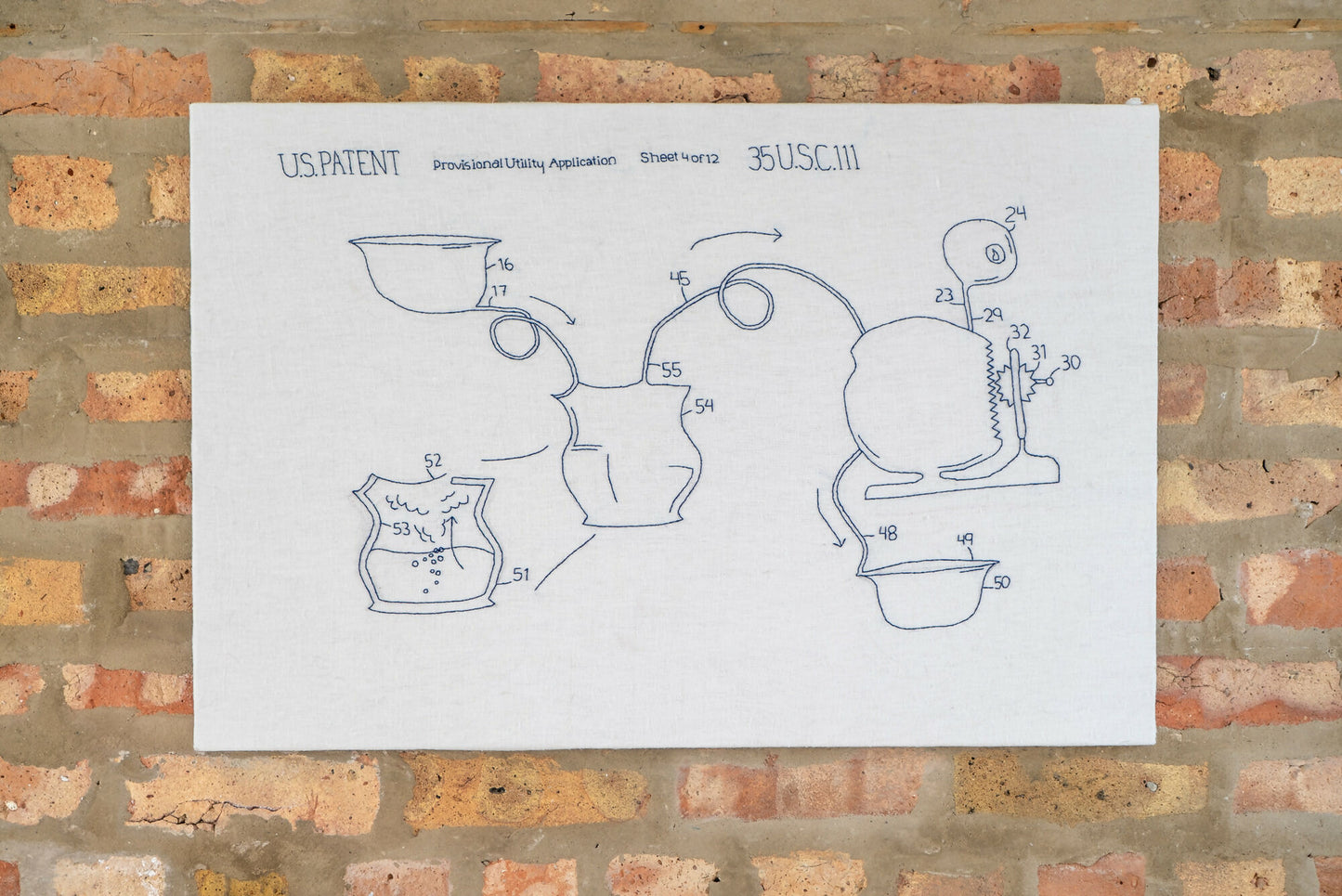 Embroidered water patent application