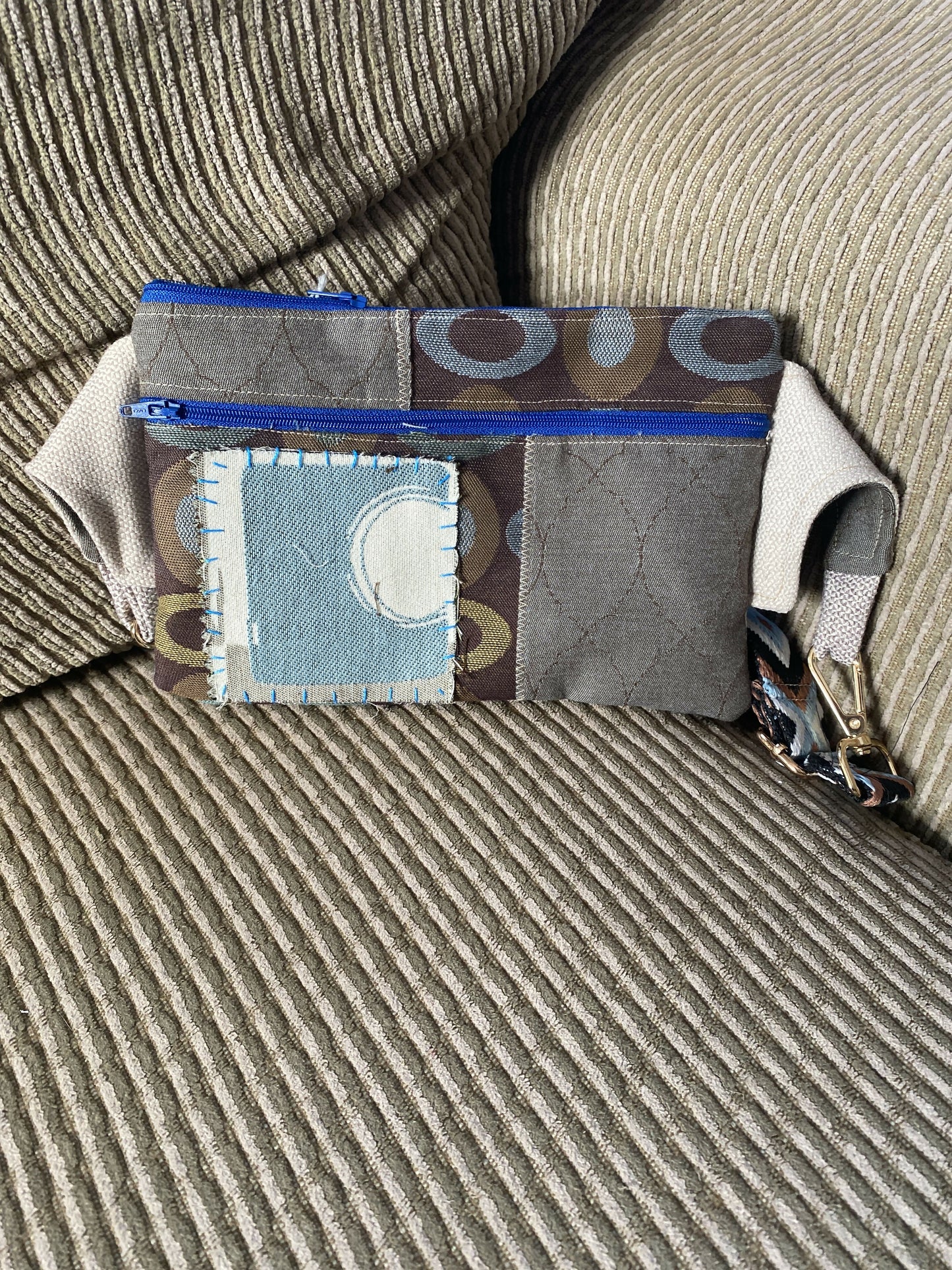 Geometric pattern fanny pack/cross body bag