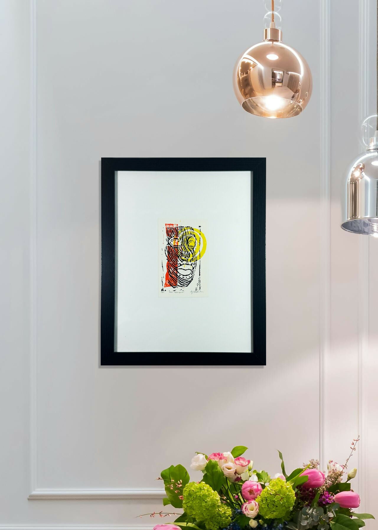 Linocut Print 'Past Perfect"