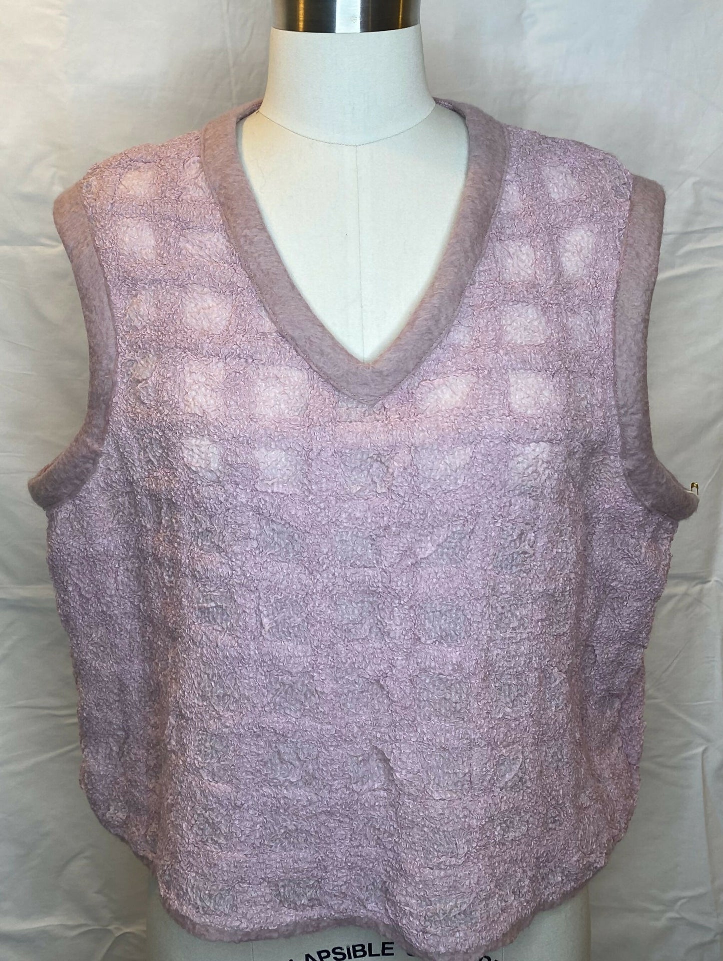 Rose Grid Felted Vest
