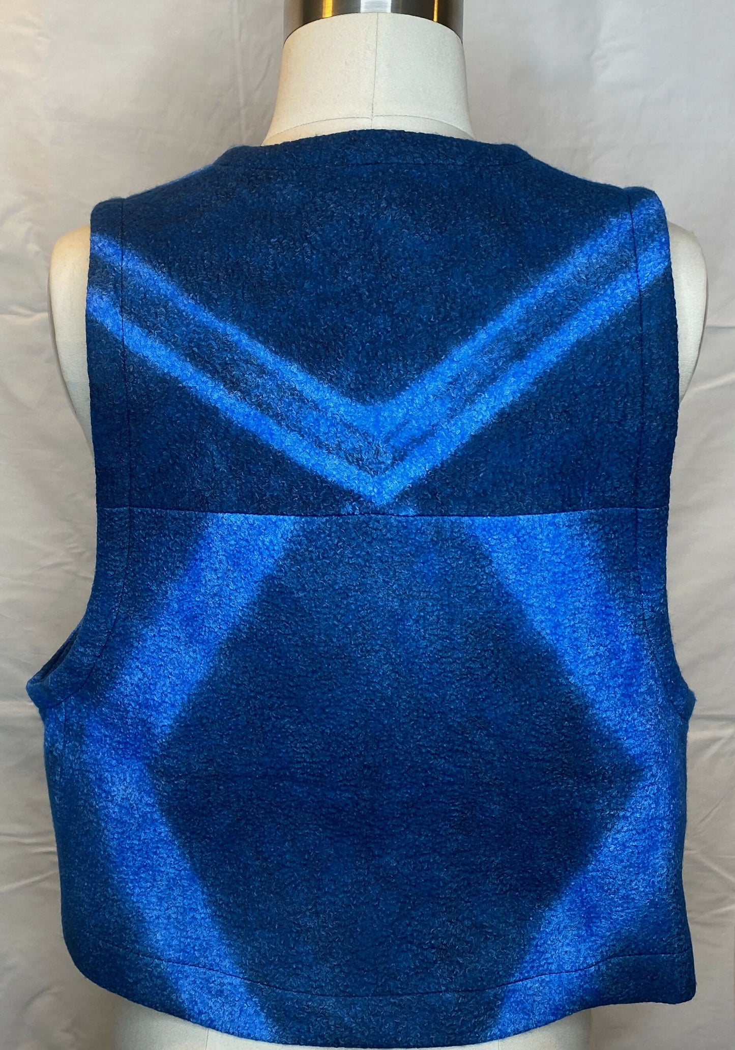 Blue Shibori Dyed and Nuno Felted Vest