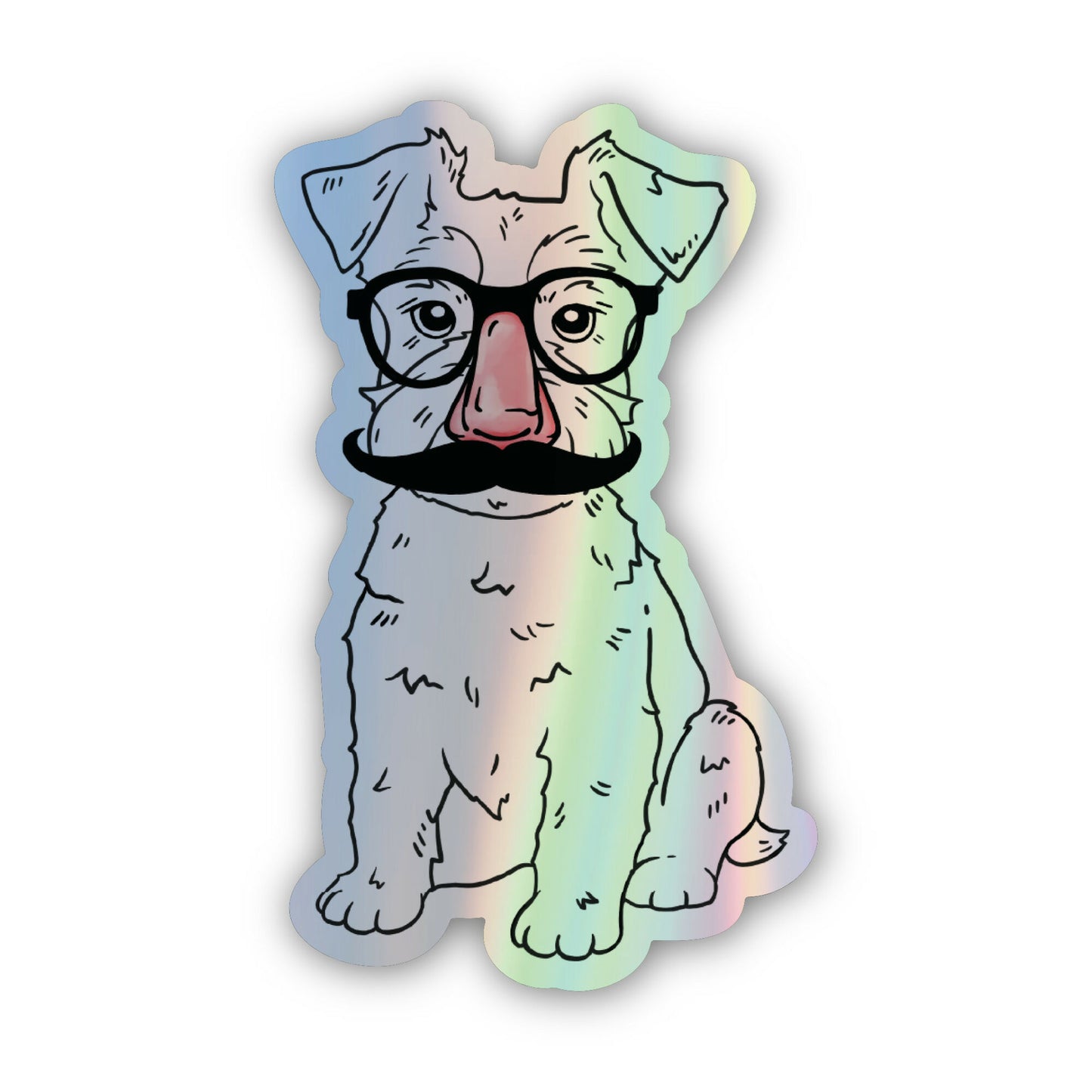 3” Art Sticker, Mustache Glasses