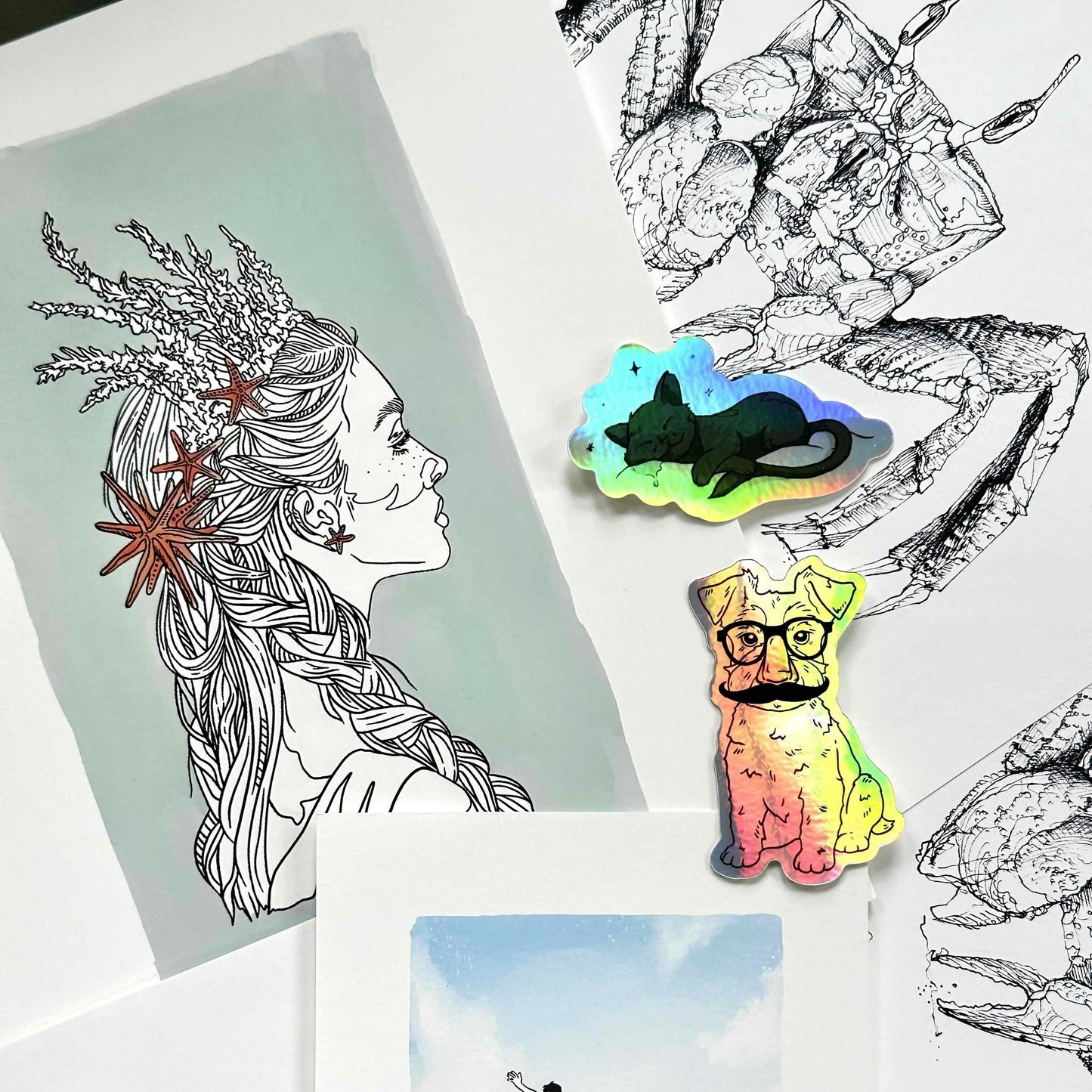 8”x10” Art Print, Mermaid