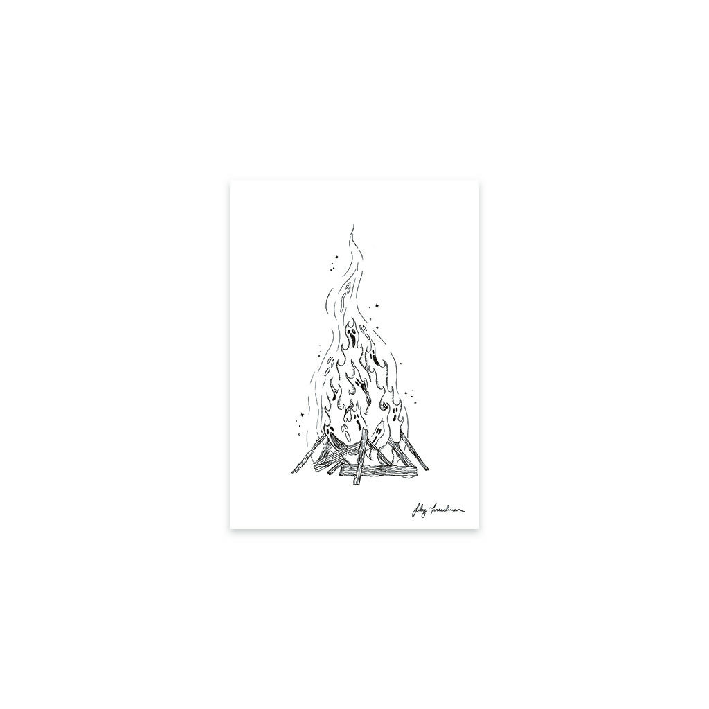 5”x7” Art Print, Ghost Fire