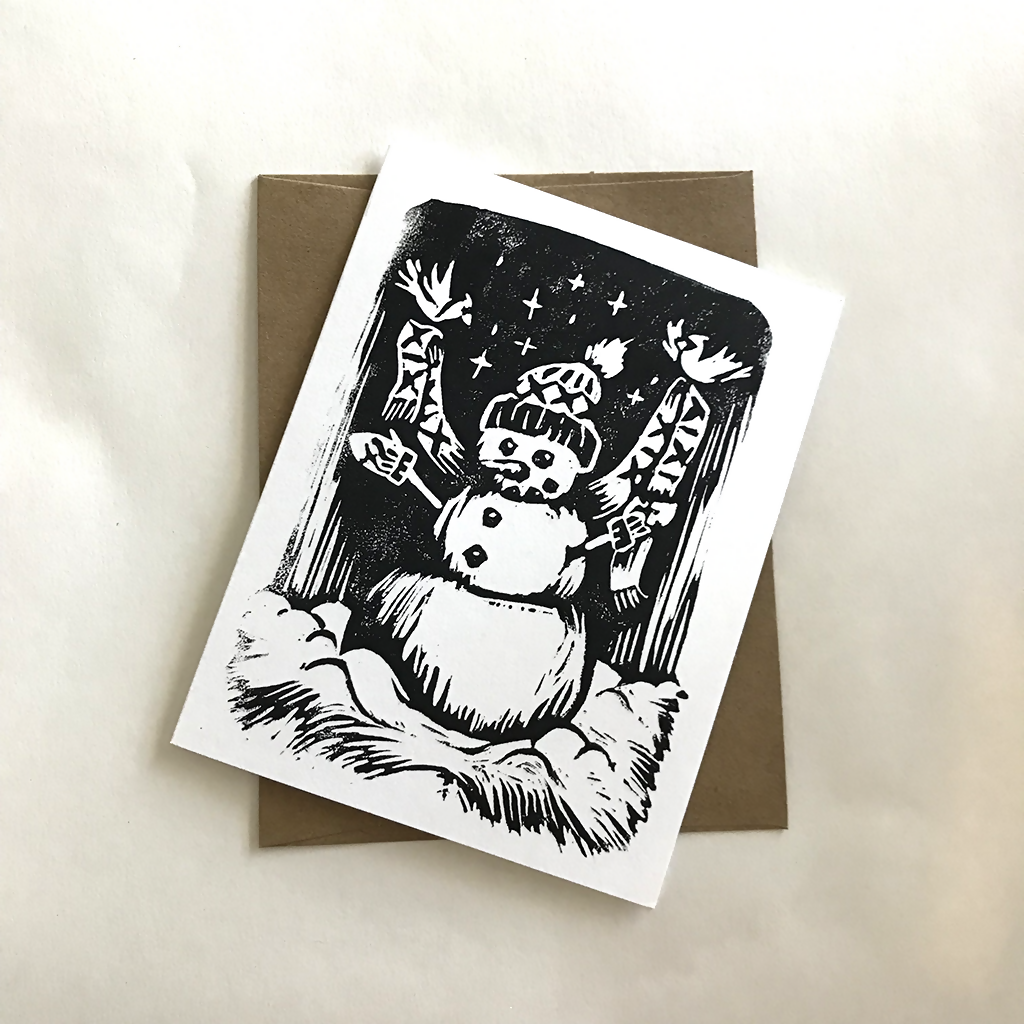 Block Print Greeting Card