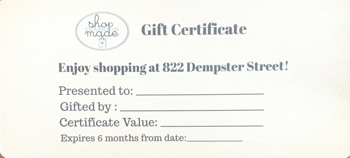 Evanston Made Gift Certificate