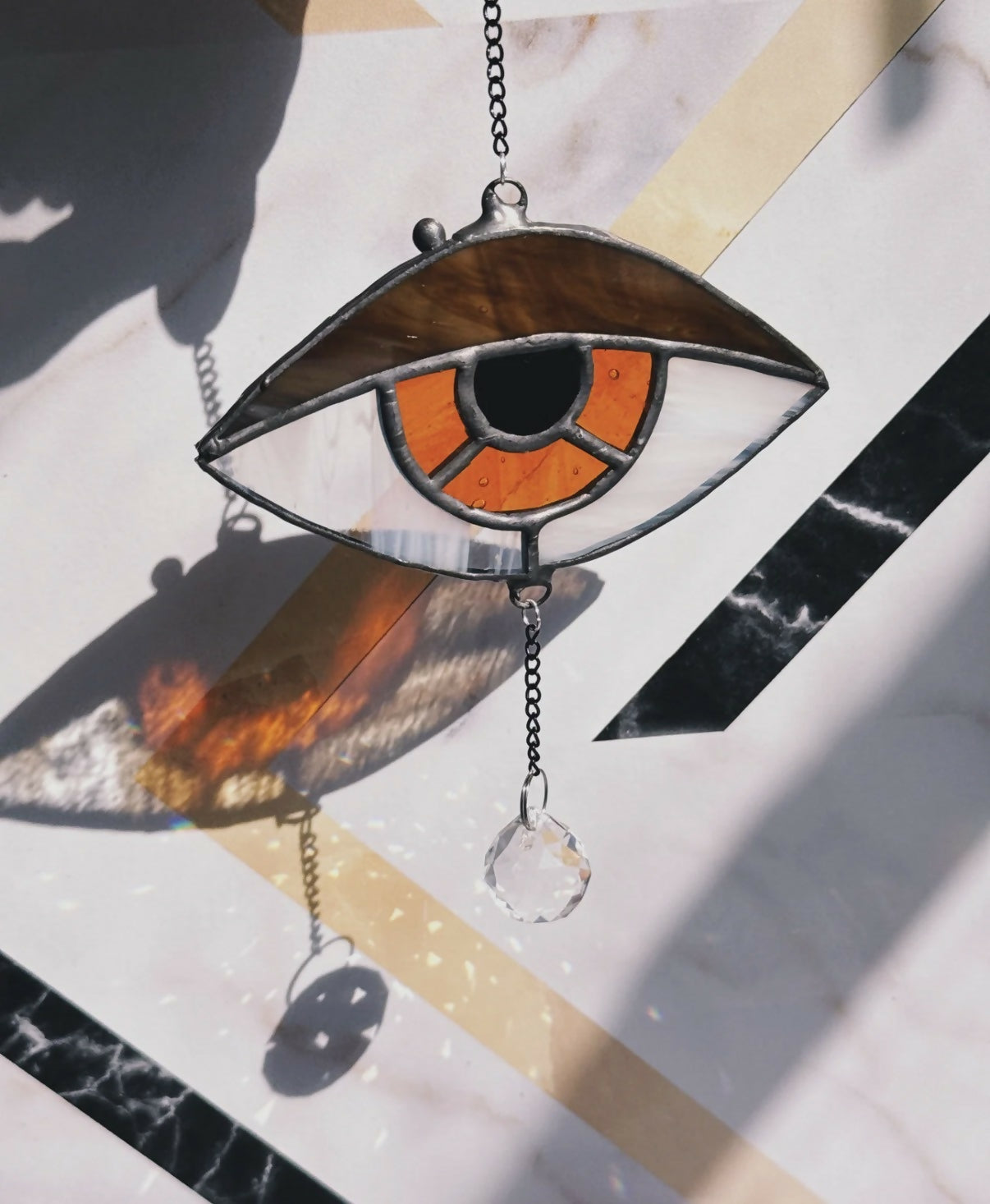 Stained glass evil eye