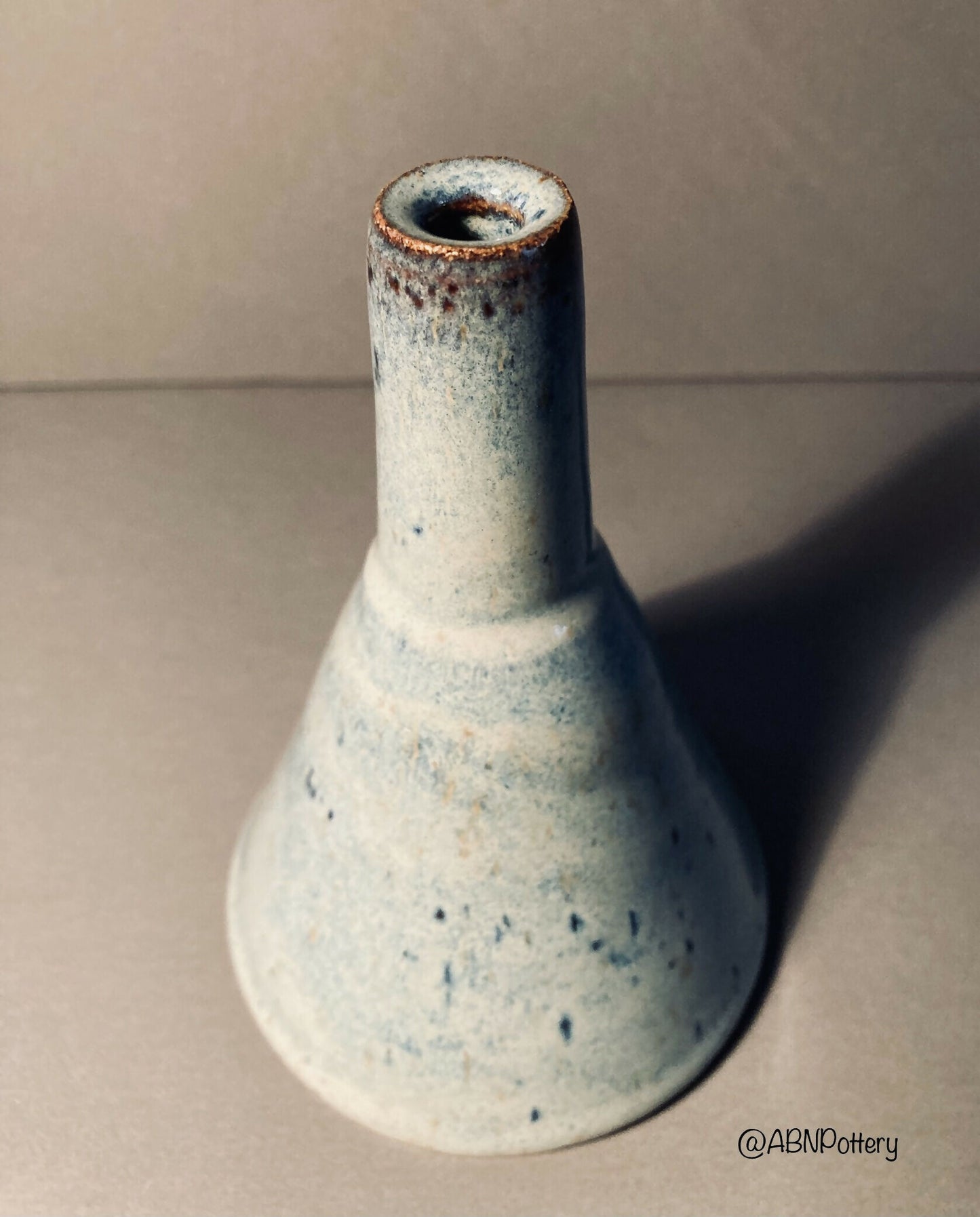 Blue Funnel Bud Vase