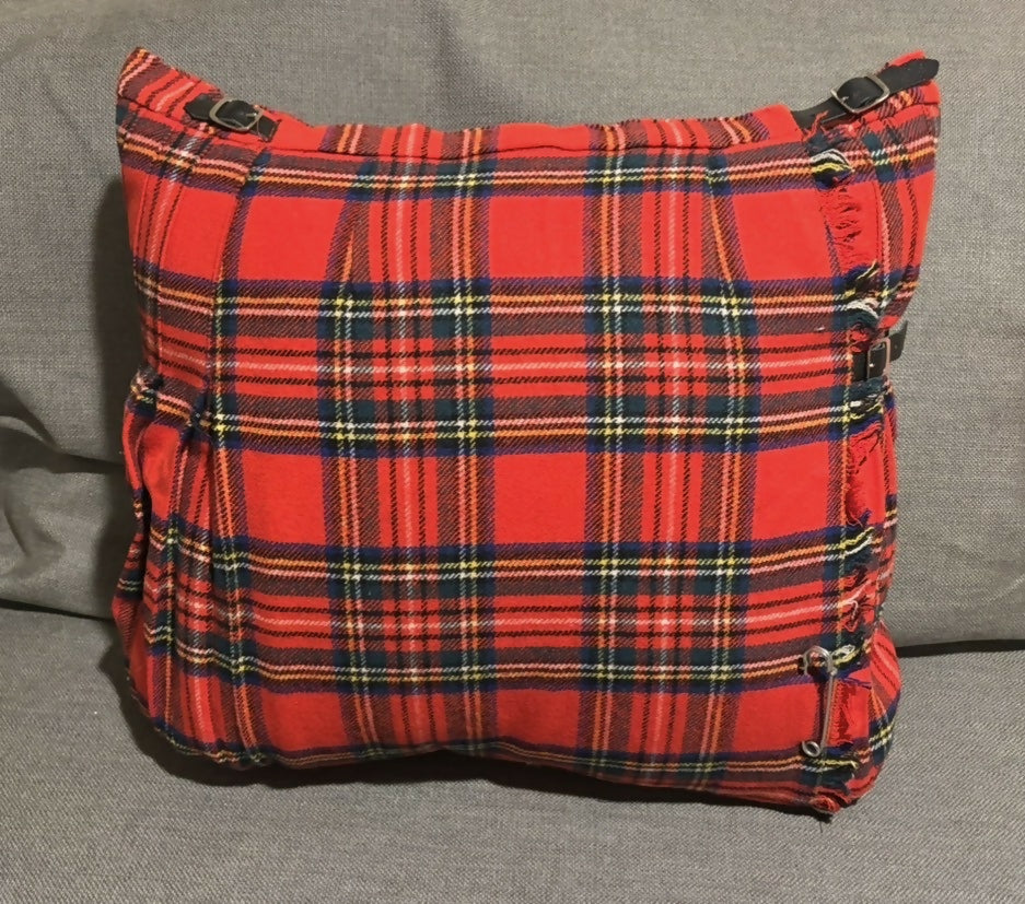 Red kilt pillow