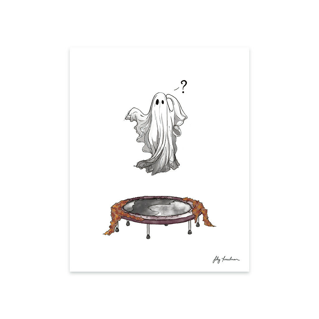 8”x10” Art Print, Trampoline Ghost