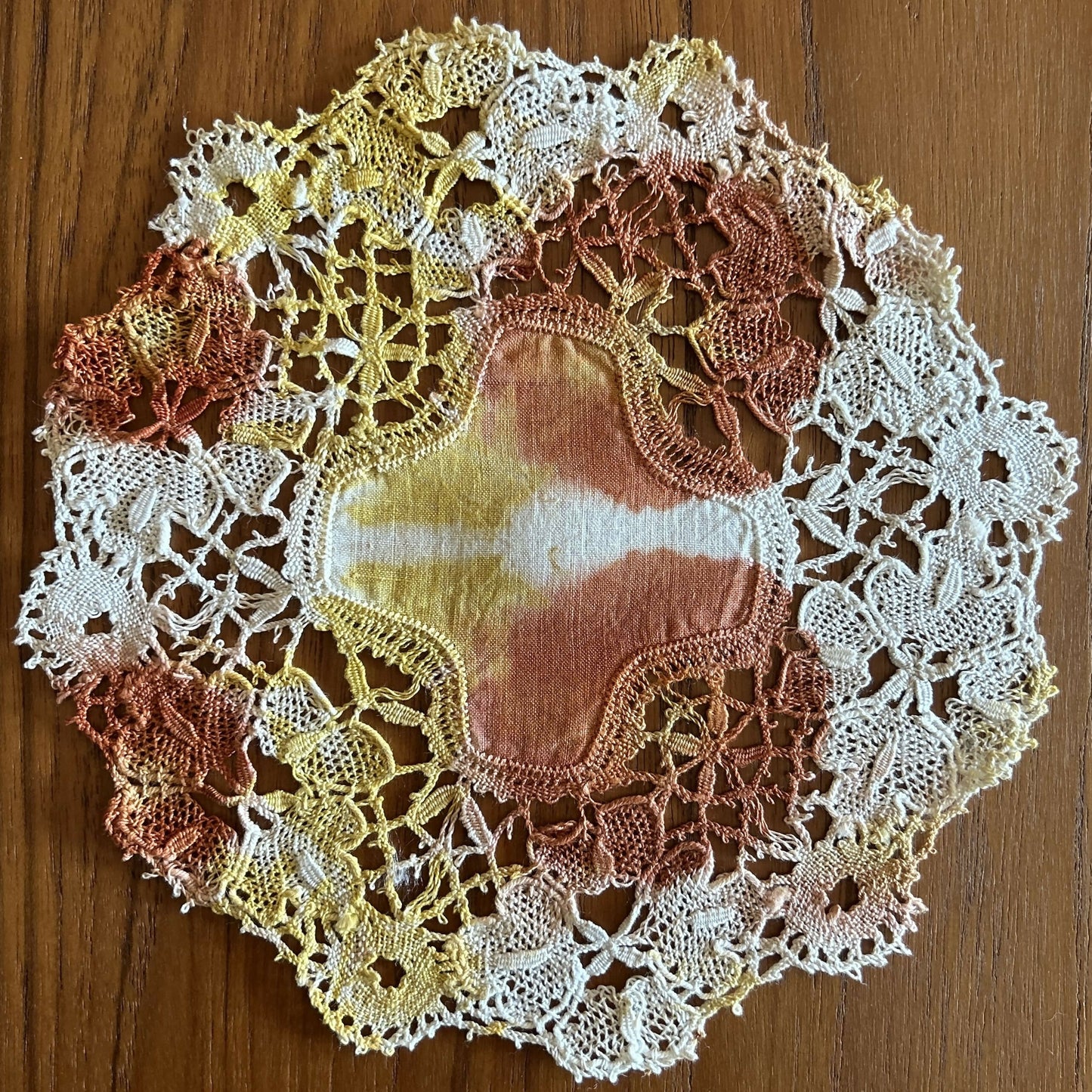 Round Vintage Doily with Lace Edge