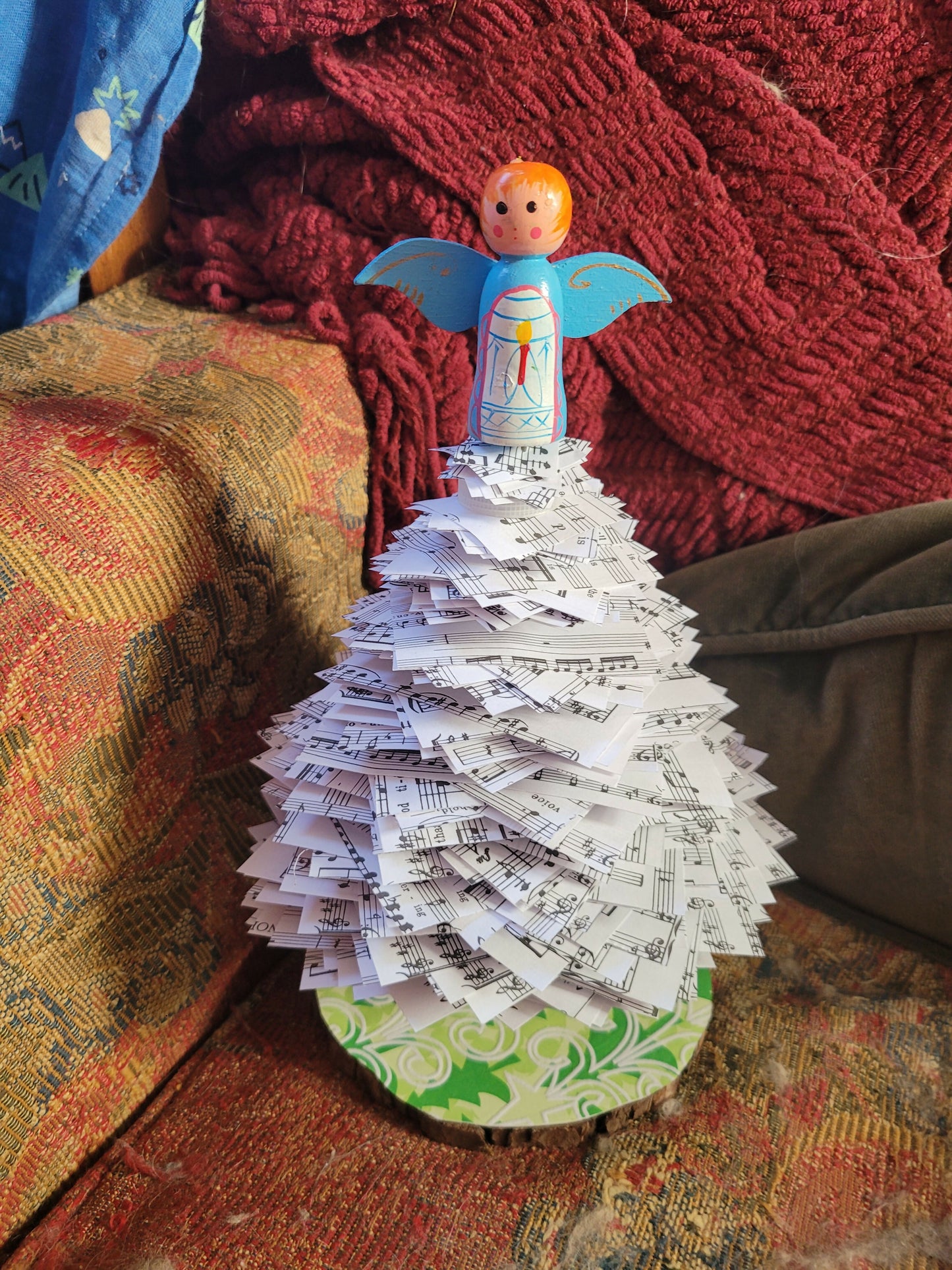 Large Book Page Christmas Tree