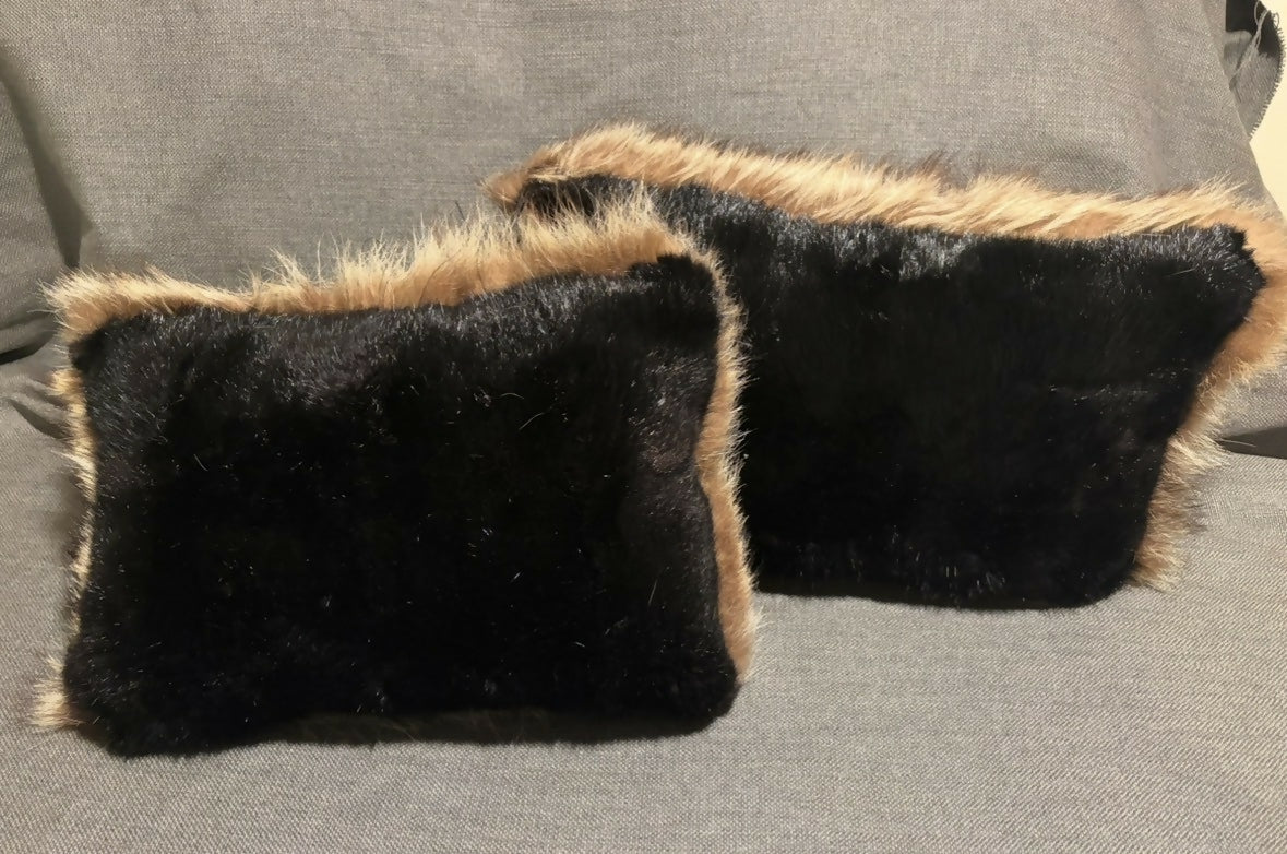 Mink throw pillows