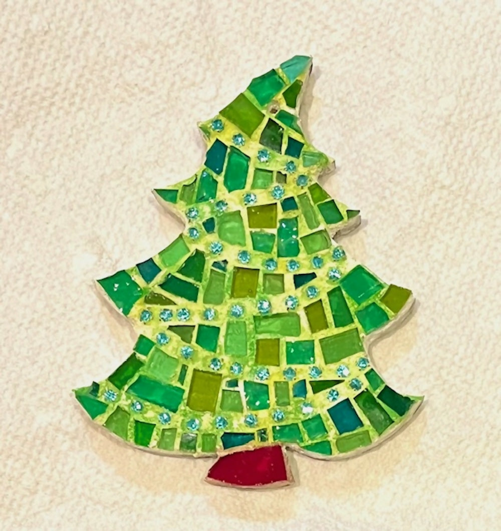 Mosaic Ornament: Tree with Gems