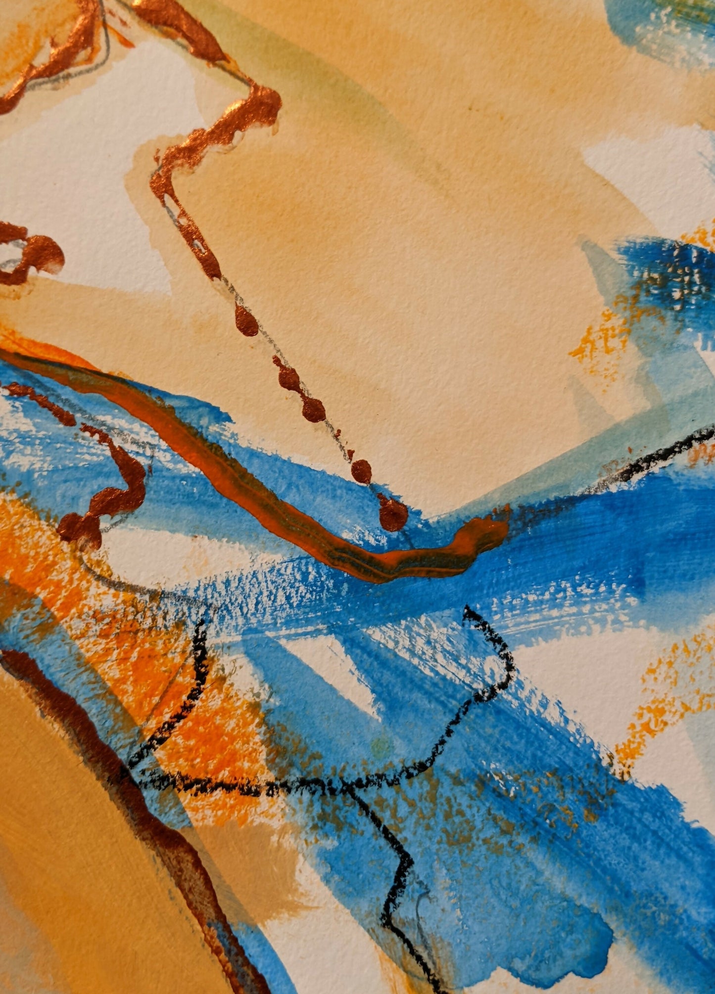 Abstract Acrylic/Multi Media Painting - Flowstate