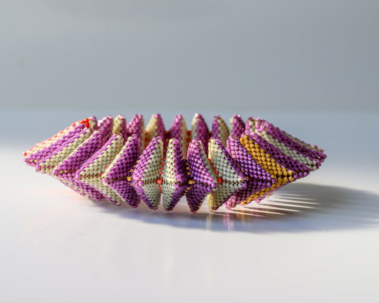 Purple Tri Puff Bracelet