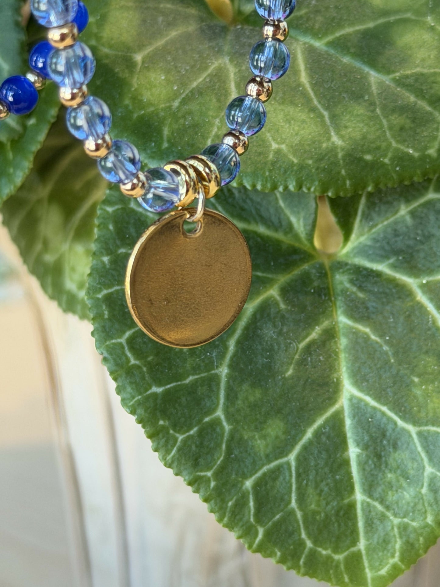 The Essentials Collection | 4mm glass bead bracelet with 2mm gold plated spacer beads