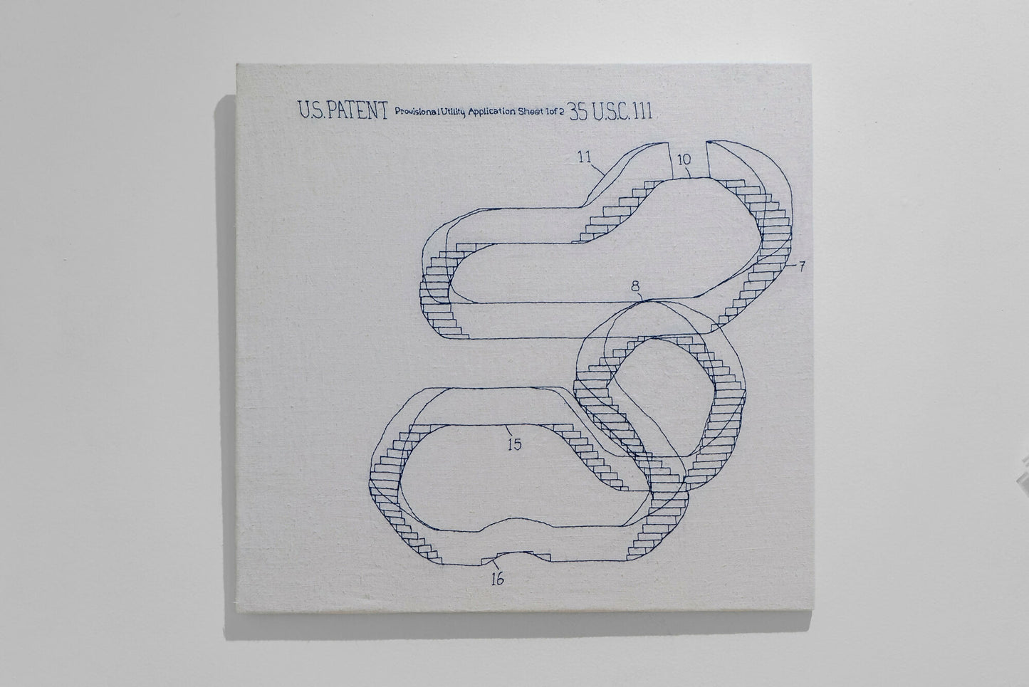 Embroidered stairway patent application