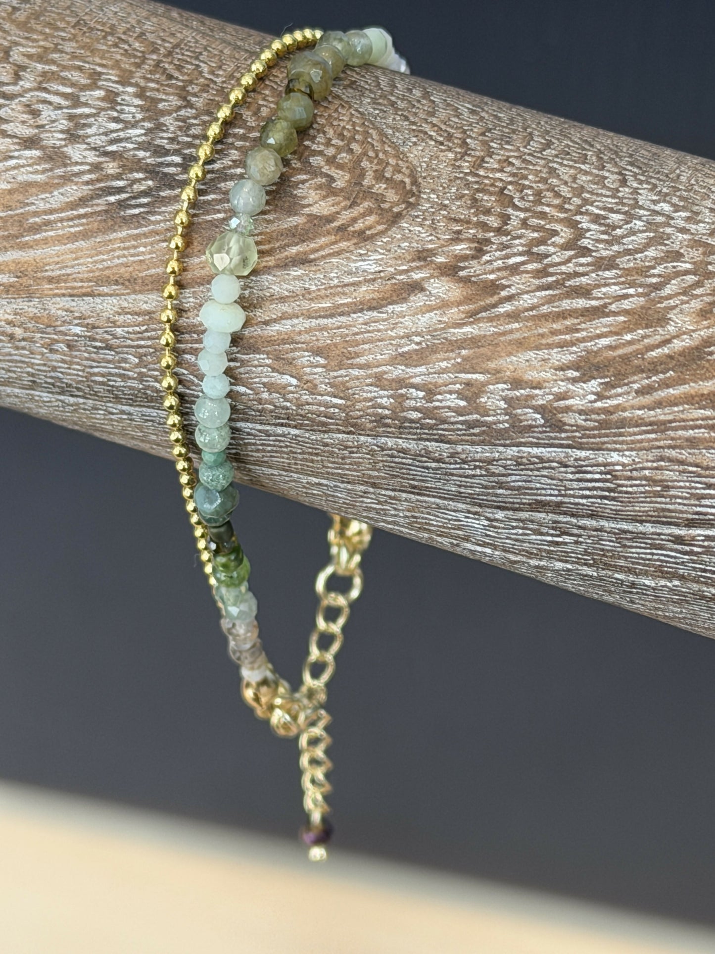 Duet Bracelet green/garnet