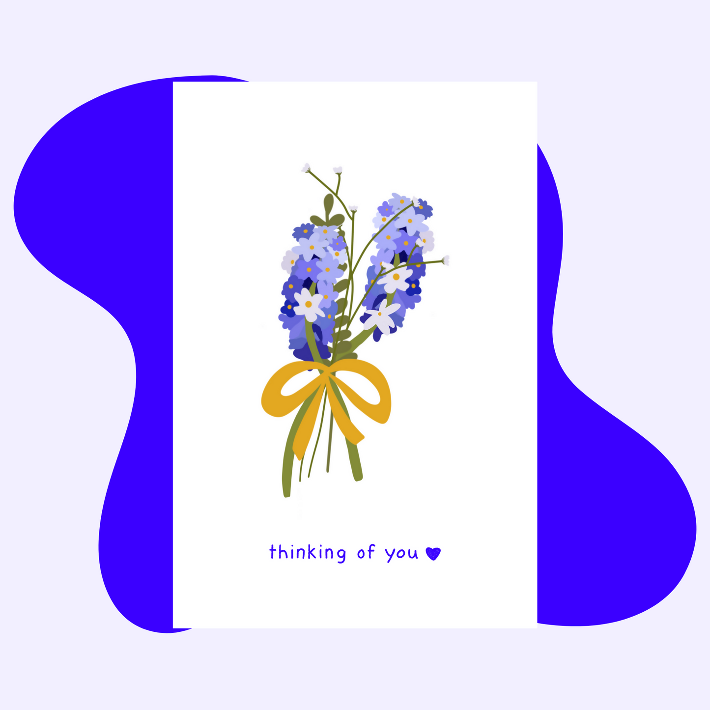 Hyacinth Thinking of You Card + Envelope