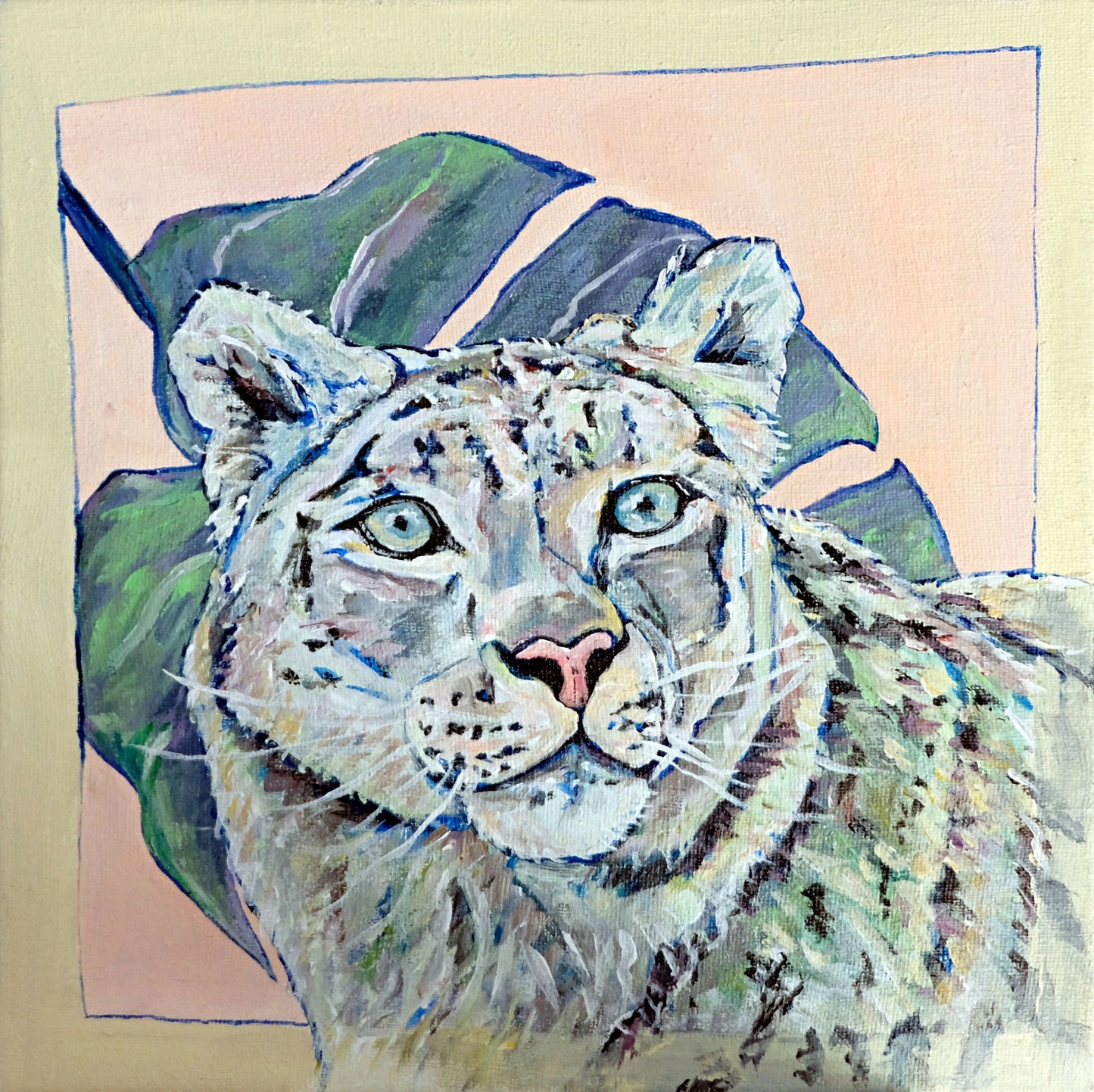 Snow Leopard Amidst Yellow Hues