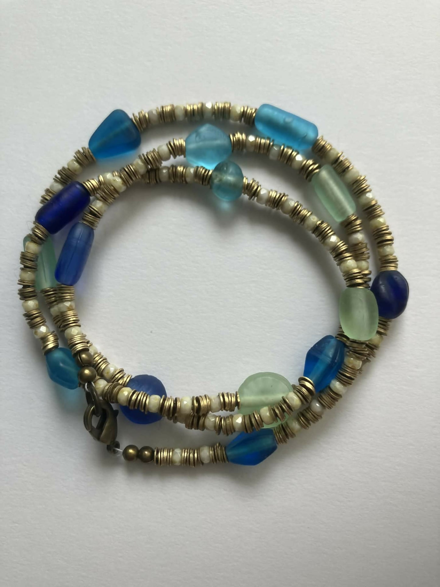 wrap bracelet - blue, green