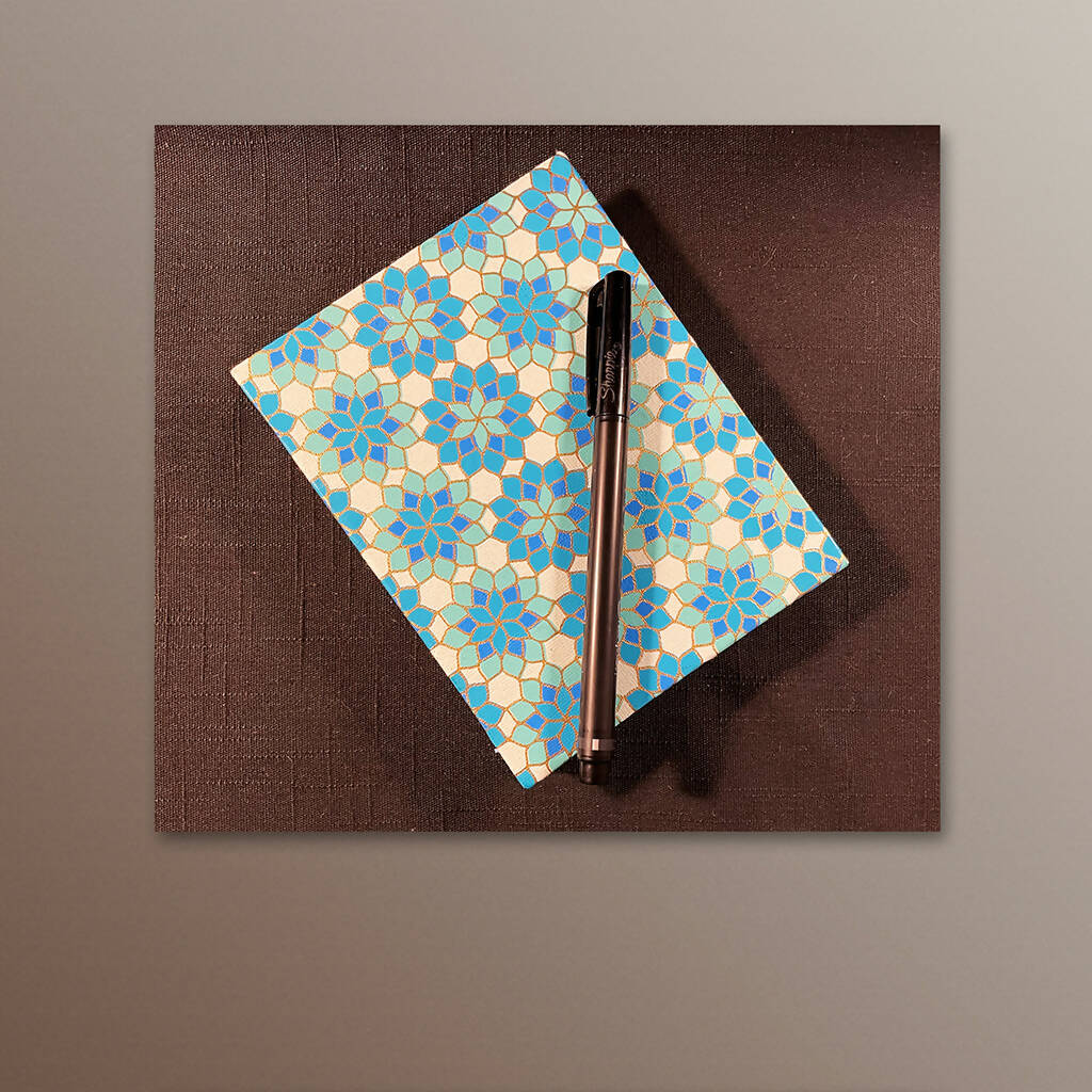 Handmade Book • Geometric Cover • Exposed Chainlink Binding
