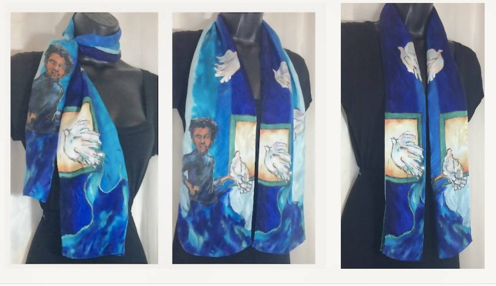 Blue Child Dove Silk Scarf