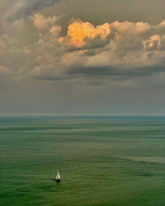 Evening Sail - 20"x30" - Digital Print on Canvas, framed