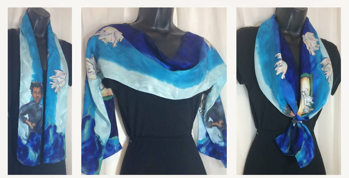 Blue Child Dove Silk Scarf