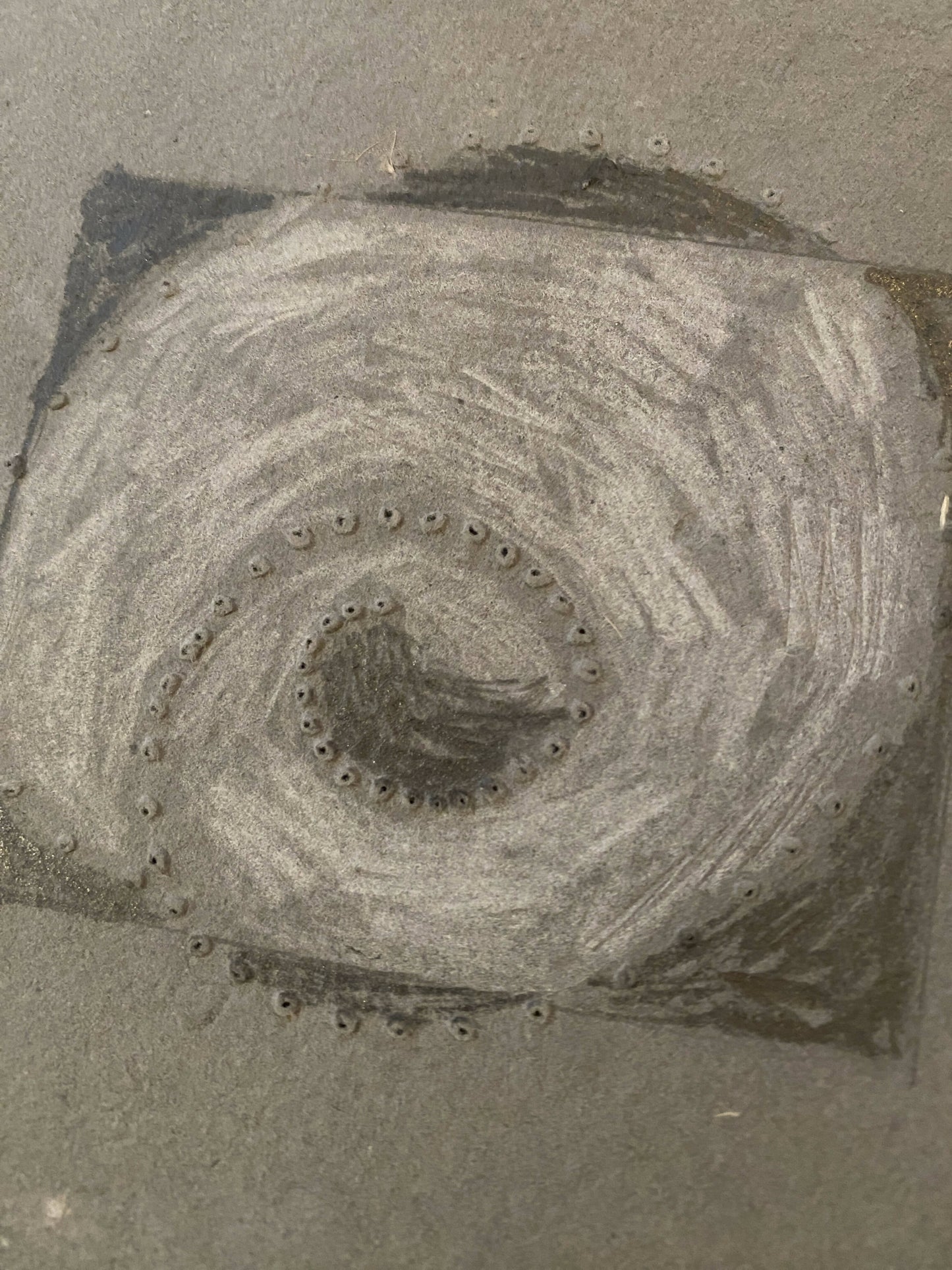 Abstract Drawing on Handmade Paper