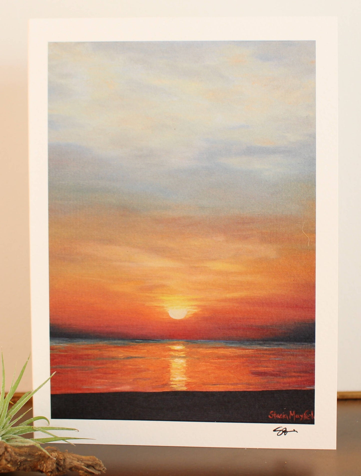 "Being Present, Key Biscayne", Fine Art Press Printed Stationery (5x7)