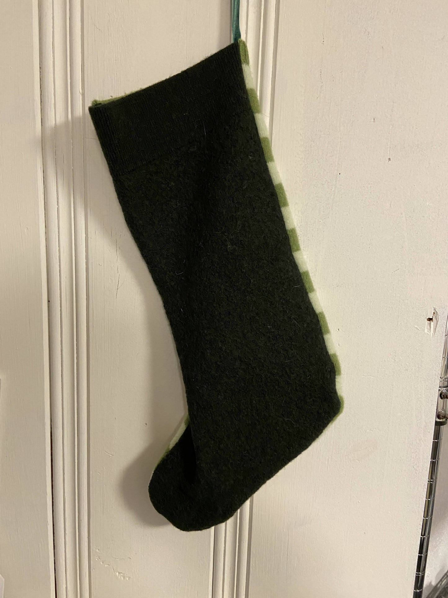 Large Stocking Boot Repurposed Sweater Felted Wool