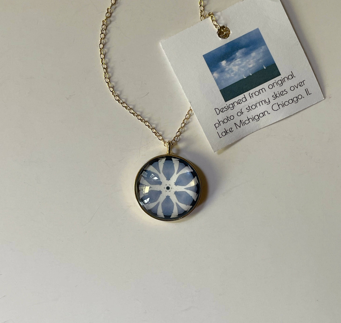 Summer Storm over Lake Michigan Necklace