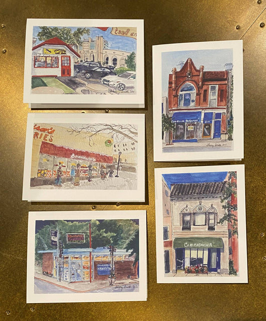 Evanston merchants note cards