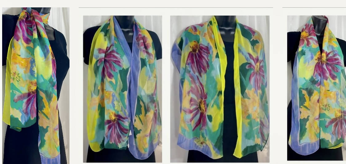 Chartreuse Lime Magenta Chiffon Sill
