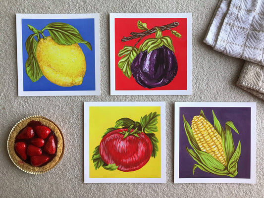 Fruit & Vegetable Giclee Print Set