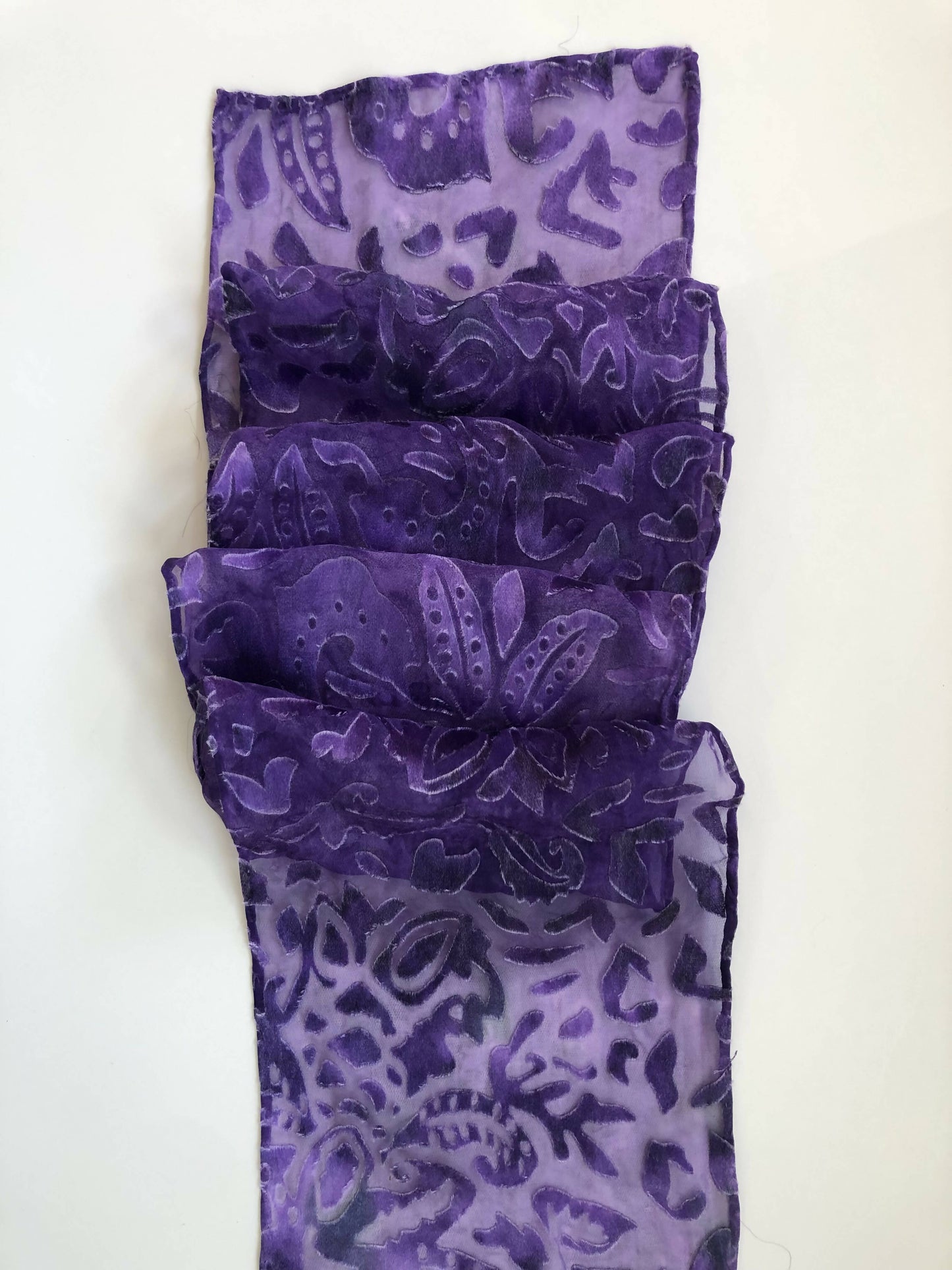 Devore Scarf: Purple Animal Print