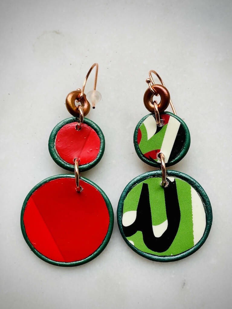 Re*Brew Statement Earrings / Snow Day Dangle