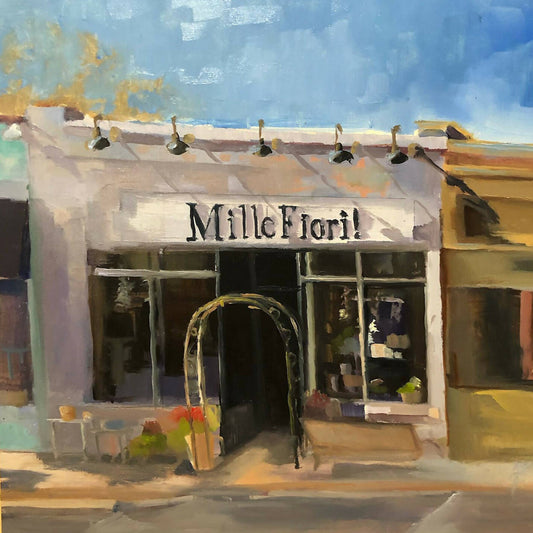 Mille Fiori on Central -12 x 12 Matted Museum Quality Canvas Print