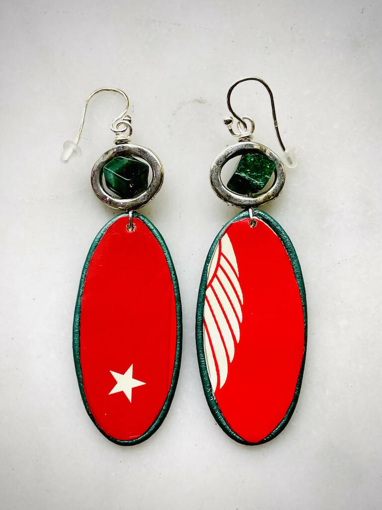 Re*Brew Statement Earrings / Snow Day Dangle