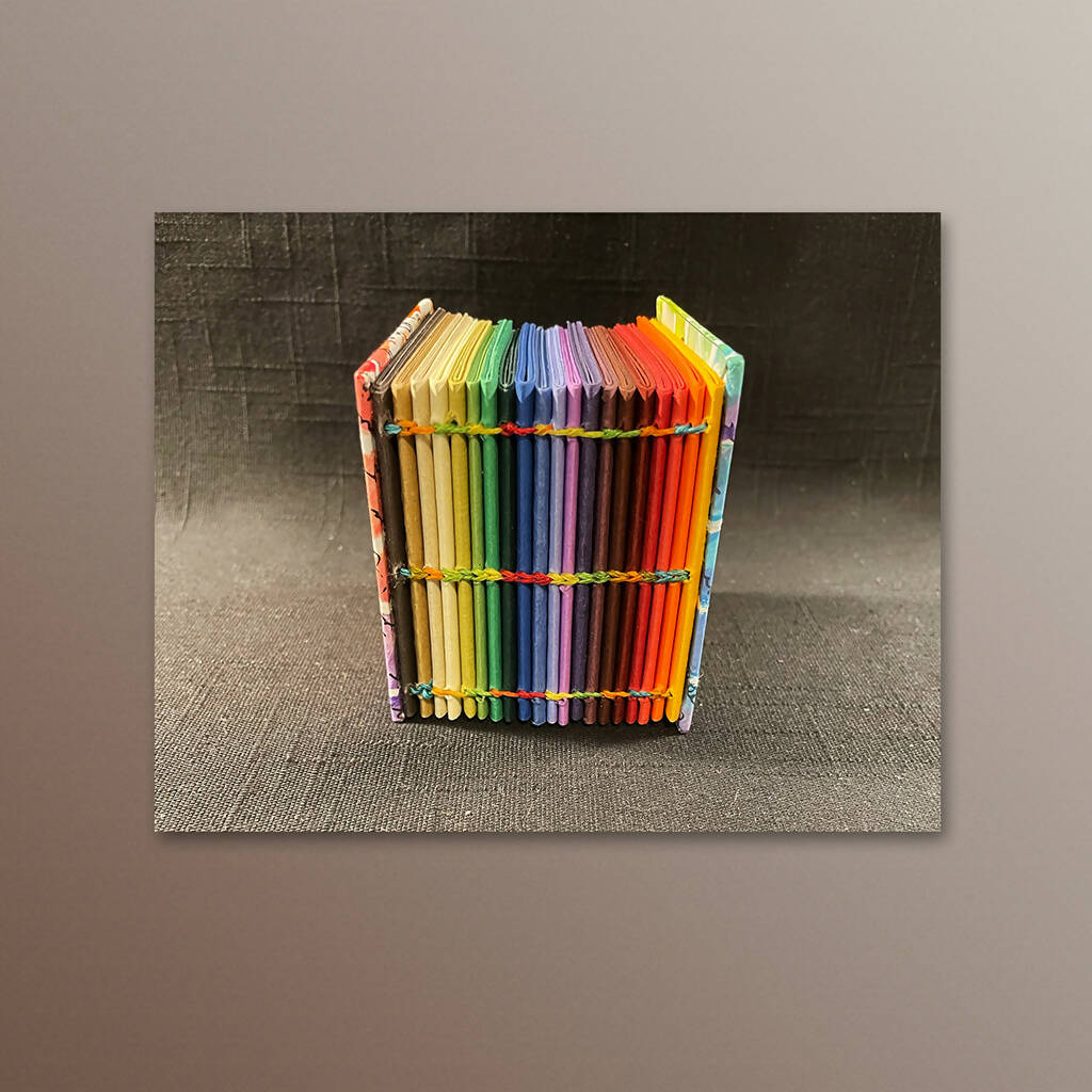 Handmade Book • Artist Concept Cube Book, Rainbow